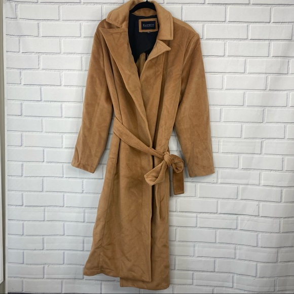 Eloquii Tie Waist Robe Coat size 22 - Picture 4 of 9